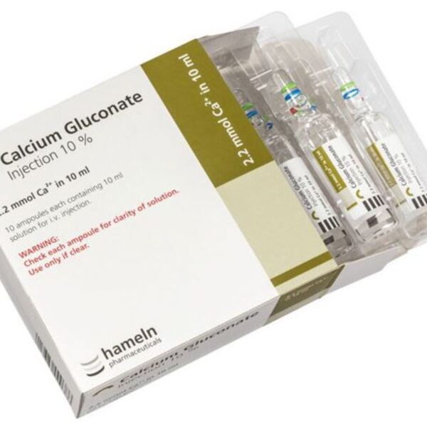 Calcium Gluconate 10%/10ml Ampoule (10)