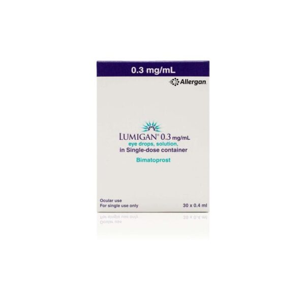 Lumigan 0.3mg/ml Unit Dose Eye Drops 0.4ml x 30 (EYE LASH SERUM)