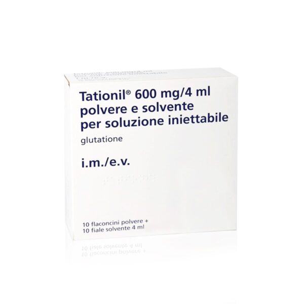 Glutathione Tationil 600mg/4ml Powder and Solvent for Solution for Injection - (10 Vials)
