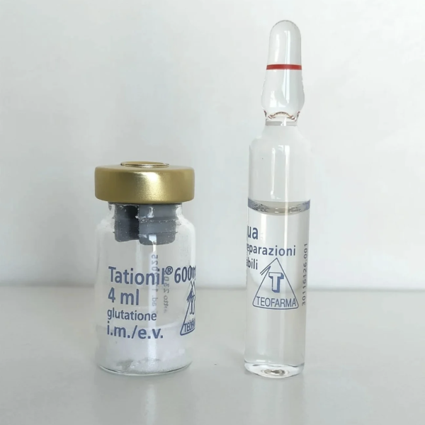 Glutathione Tationil 600mg/4ml Powder and Solvent for Solution for Injection - (1 pair of Vials)