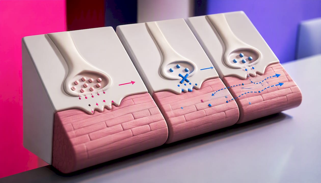 Illustration of toxin signalling and diffusion