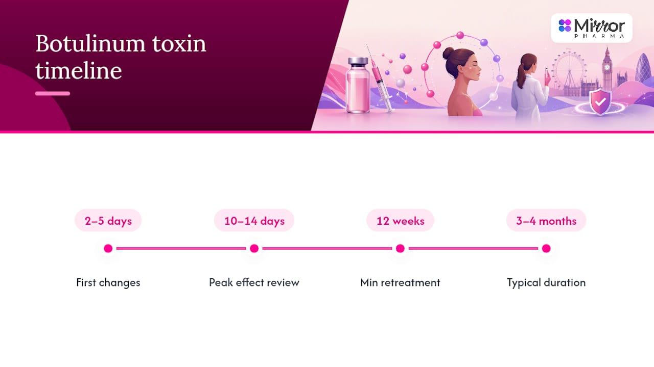 Botulinum toxin onset and retreatment timeline