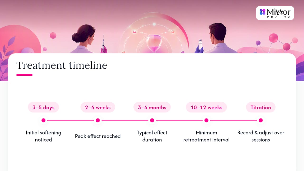 Botulinum toxin onset duration retreatment timeline