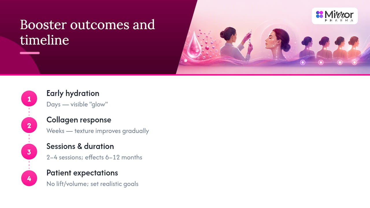 Benefits, realistic outcomes and how long results last — overview diagram