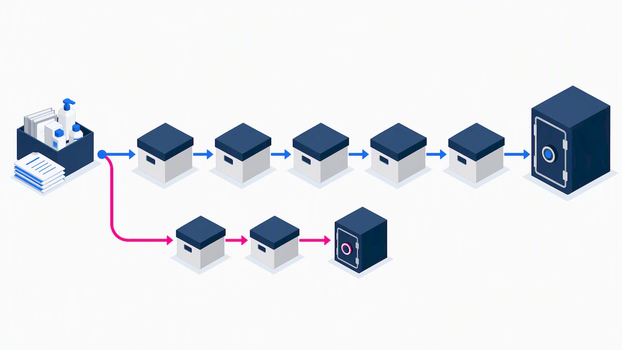 Illustration of differing record retention periods