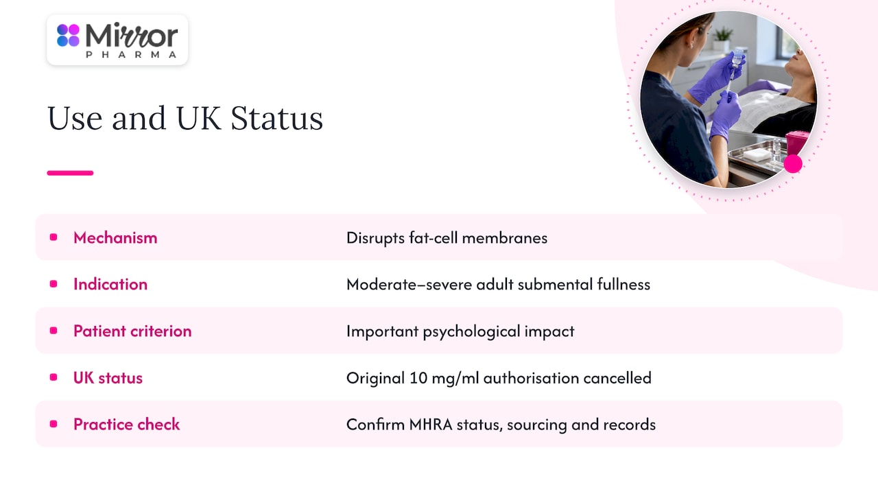 What deoxycholic acid is used for